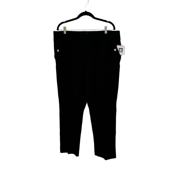 Ann Klein NWT pull on women’s XL black dress pants, trousers, classy, high rise - Picture 4 of 7
